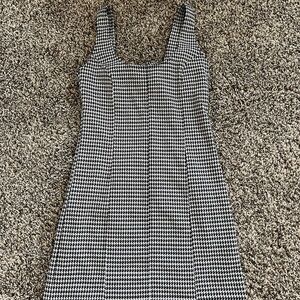 SO Black and White Sheath Mini Dress Square Neck